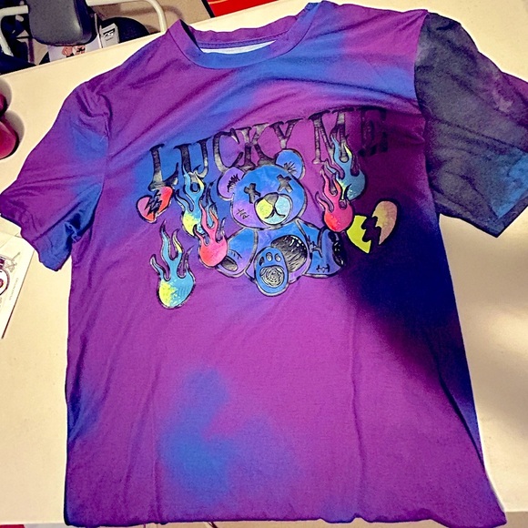 TEDDY BEAR TIE DYE VIBRANT STREETWEAR TEE SHIRT HARAJUKU - Picture 4 of 4